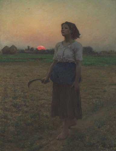 Imprimé Sur Toile le Chant de l'alouette Jules Breton Affiche Décoration Bureau 60x90cm