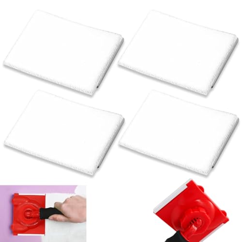 VRYNDH 4 Tampons de Déligneuse de Peinture,Perfect Edge Peinture,outil peinture bordure,Tampons de Remplacement pour Coupe-Bordure, pour Peinture Intérieure(12 x 9cm)