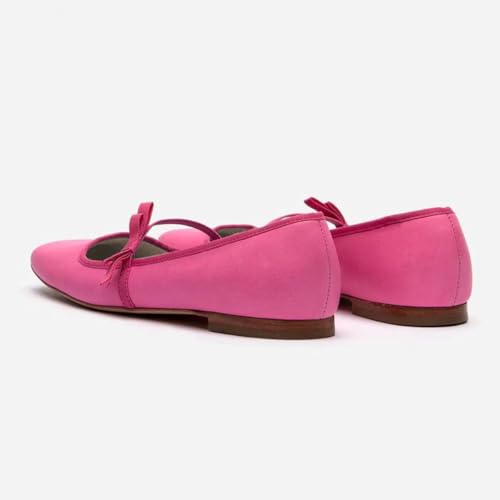 miss left Women Lovely Single Elastic Strap Flat Mary Janes Square Toe Comfortable Office Party Dress Shoes Size 4-16 US3