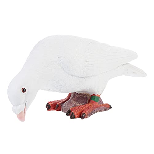 Gadpiparty Statue de Pigeon Résine Réaliste Décoration Jardin Extérieur Résistante Aux Intempéries Ornement Compact pour Terrasse Pelouse et Bassin Figure Décorative et Pratique