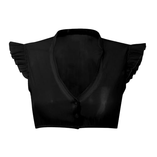 Women Oktoberfest Shirt Ruffle Cap Sleeve Button Top Dirndl Blouse German Bavarian Traditional Beer Girl Dirndl Blouse