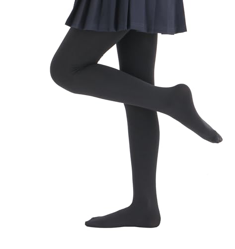 Girls Colorful Fleece Lined Tights Kids Warm Thermal Tights