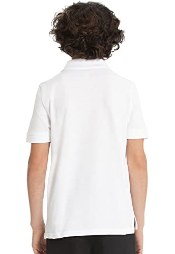 Image of Real School Classroom Uniforms Kids' Short Sleeve Pique Polo | 3 Button Placket, Side Vents, Droptail Hem, Ribbed Trim, Comfortable Everyday School Wear