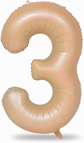 Rose Gold 1 Balloons, 40 Inch Giant Helium Foil Number 0-9 for Girls, Self Inflating Digit 1st Birthday Balloon for Women Anniversary Baby Shower New Year Engagement Party Decorations Supplies