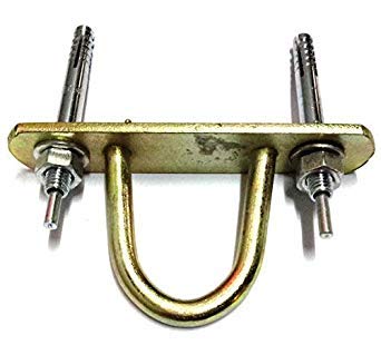 ROYAL Mild Steel D-Hook Hanger with Fasteners M10X75 mm for Hanging Ceiling Fan or Jhoomer