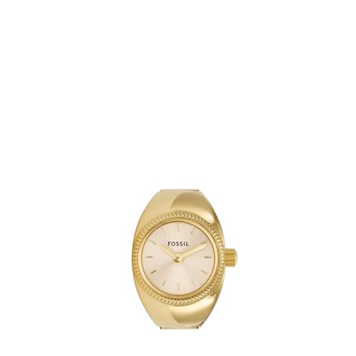 Image of Fossil Women's Watch Ring, Quartz Stainless Steel Two-Hand Ring Watch for Women