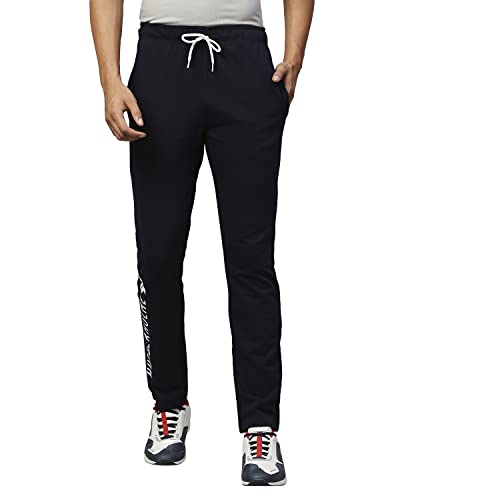 Image of Hubberholme Men's Slim Fit All Season Wear Cotton Track Pants - Trackpant with Drawstring Elastic Waistband, Lower for Jogging, Gym, Sports & Dailywear