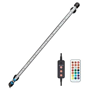 Viilich LED-aquariumlamp, onderwateraquariumlamp met afstandsbediening, waterdichte aquariumverlichting RGB-kleur…