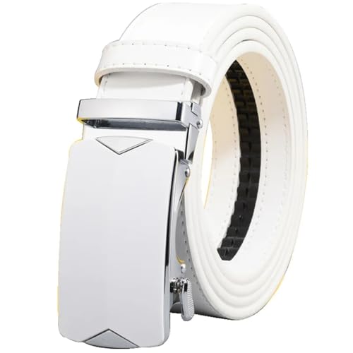 Men's Four Seasons Solid Color Leather Belt Leather Metal Automatic Buckle 35Mm Belt3