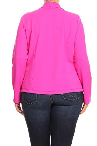 Women's Plus Size Long Sleeves Casual Basic Office Work Solid Blazer Jacket Made in USA4
