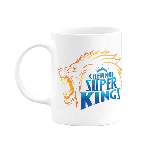 Image of Cricket Theme Coffee Mug IPL Edition - Stylish Helicopter Shot Print Cup - Gift for Cricket Fans, Boys & Friends (MS Dhoni, Large)