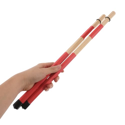 2 Pares de Baquetas Brochas de Madera para Batería y Redoblante - Palillos de Madera para Música Jazz, Acústica y Folk miniatura 6