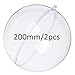 KENAST Clear Plastic Fillable Ornaments Ball, DIY Ornaments for Christmas, Wedding, Party, Home Decor (200mm/2pcs)