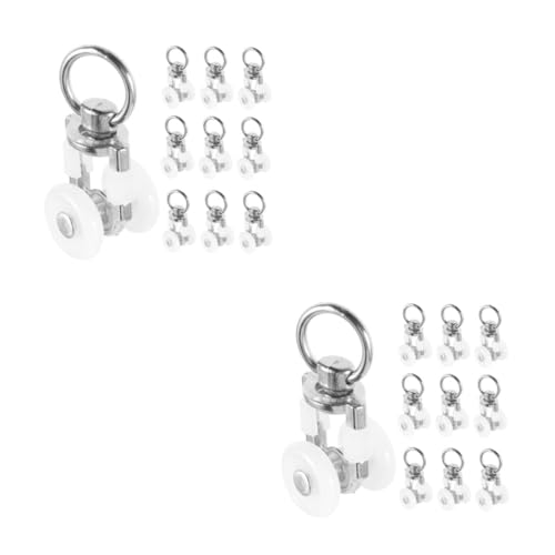 HOMOCONO 40pcs Curtain Track Gliders Silent Roller System for Smooth Closets and Sliding Doors Easy Installation Flexible Design for Use