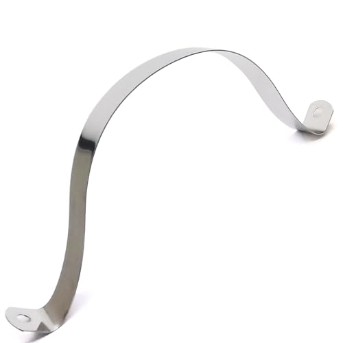 Image of NGe 8inch Rigid Pipe Strap Clamp-Two Hole Strap-U Bracket Tube Clip-Stainless Steel Heavy Duty Pipe Fasten Holder-Secures Conduit,2Pcs(255mm)