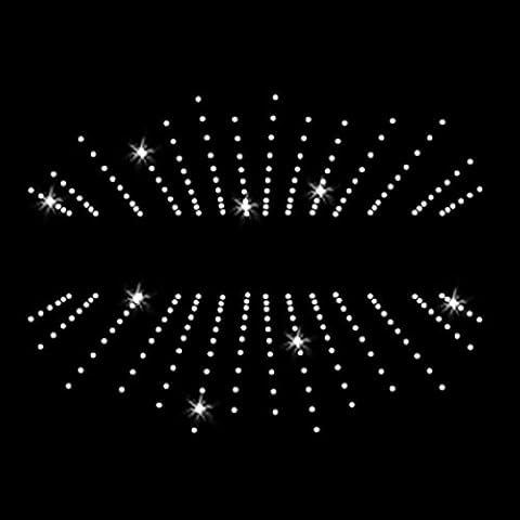Starburst Clear Border Iron On Rhinestone Crystal T-Shirt Transfer by JCS Rhinestones Cover