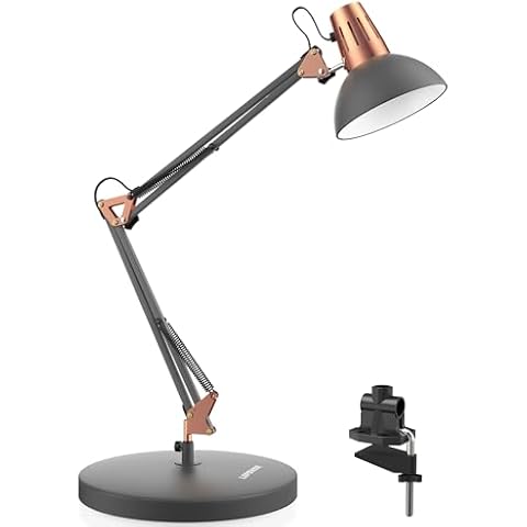 LEPOWER Metal Desk Lamp with Clamp Cover