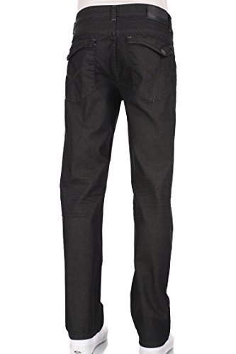 Men Straight Coated Jeans in Charcoal Grey2