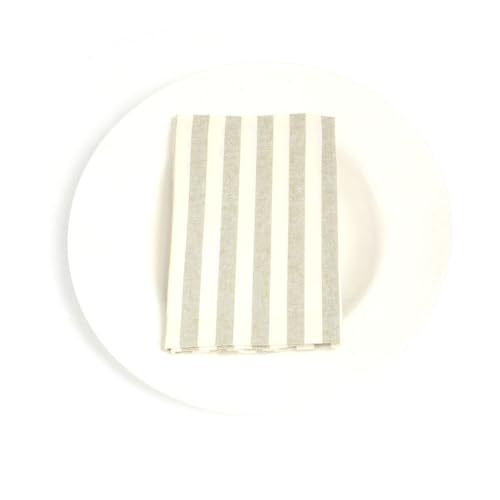 Servilletas de Tela Cuadradas Rayadas Verde - Set x12 miniatura 5
