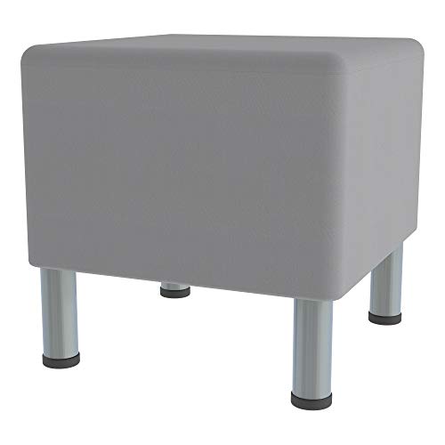 Image of Sprogs 12 inch H Structured Cube Stool -Flexible Modular Collaborative Soft Seating for Office, Home, Lounge and School Classrooms with Durable Frame & Set of 6 inch Legs Add-on -Teal