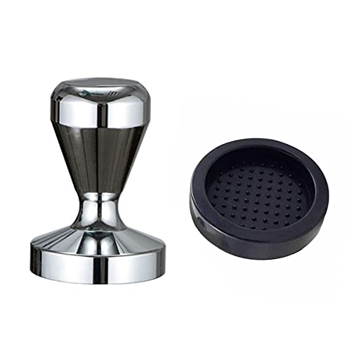 espresso tamper 49mm - Coffee Tamper, Espresso Coffee Press 49mm Tamper Coffee with Silicone Tamper Mat