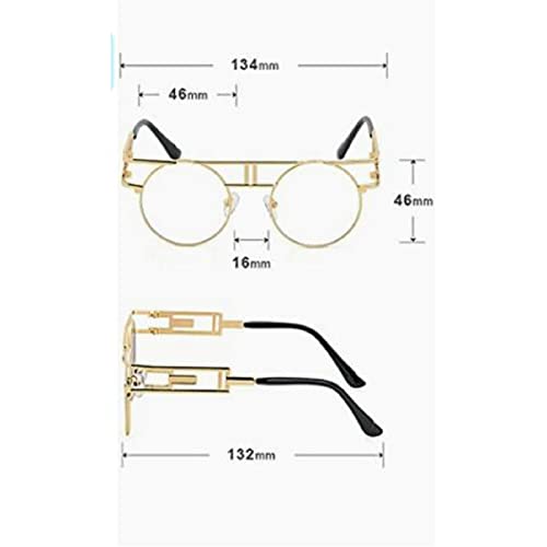 Image of mincl /Hip-Hop Square Metal Small Frame Clear Color Lens Sunglasses