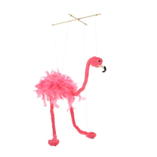 ibasenice Flamingo Marionette Puppet Toy for Boys and Girls Interactive String Puppet Cute Flamingo for Creative Play and Decor and Design