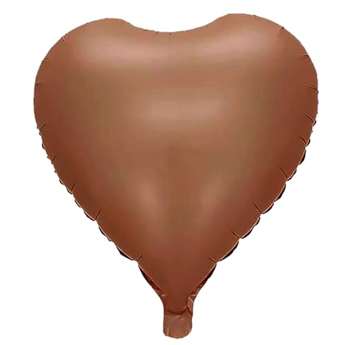 Ealimun アルファベット バルーン くすみベージュ レターバルーン 英語 英字 ローマ字 数字 風船 (くすみブラウン, ハート)