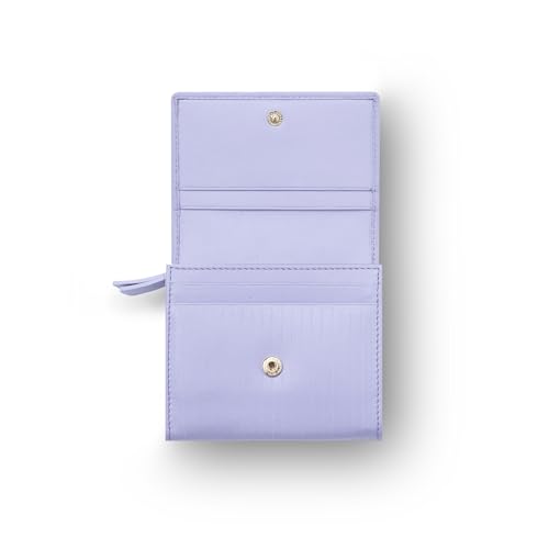 Portefeuille en cuir nappa haut de gamme au design classique lilas
