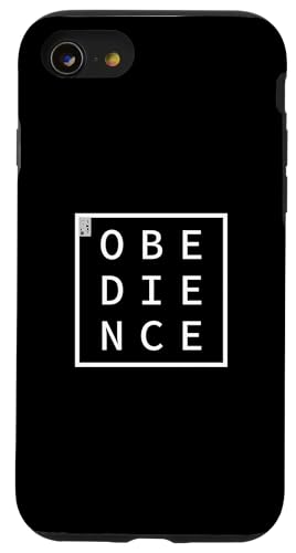 OBEDIENCE DEFINE ME WORD �V���v�� �N���V�b�N �X�N�G�A �{�b�N�X T�V���c �X�}�z�P�[�X iPhone SE (2020) / 7 / 8 �p