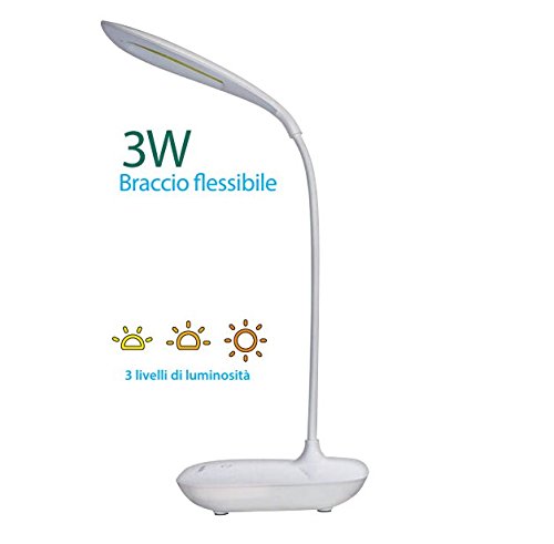 Lampada LED da tavolo Miram accu, dimming, giallo