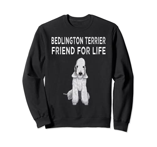 Bedlington Terrier Friend For Life Dog Friendship Sweatshirt, Black
