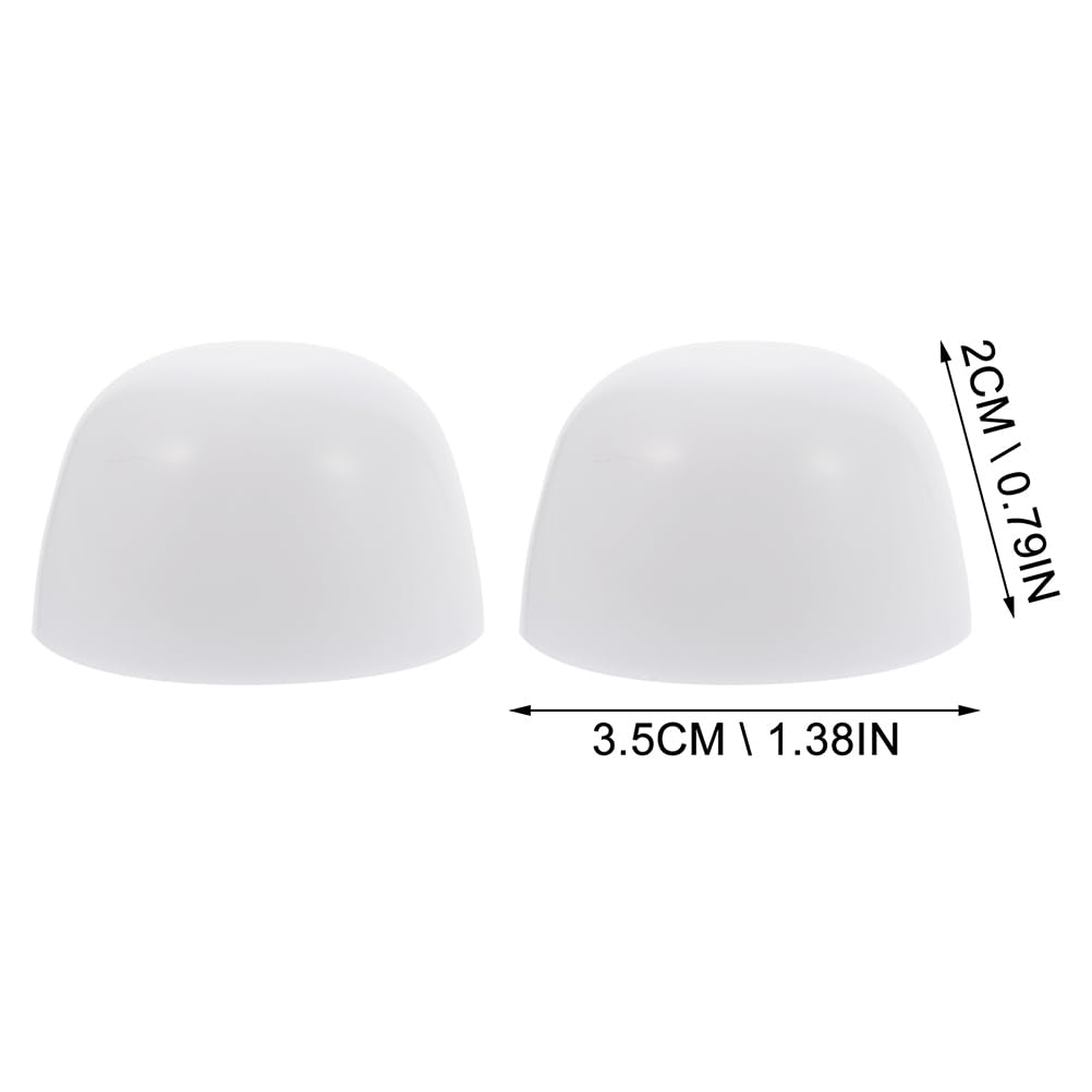 Abaodam Toilet Bolt Caps 6-Pack Push-on Plastic Covers with Washers for Toilet Seat Floor Screws 1.38X0.79 Inch Universal Decorative Replacement Lid Accessories - Image 2