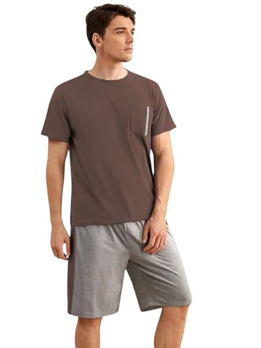 Image of Men's Pyjama Set || T-Shirt and Shorts Set for Men || Night Wear for Men || Night Suit for Men (Cord-04-07)