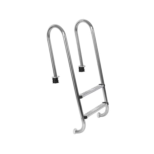 Escalera para piscina de acero inoxidable con 2 peldaños miniatura 1