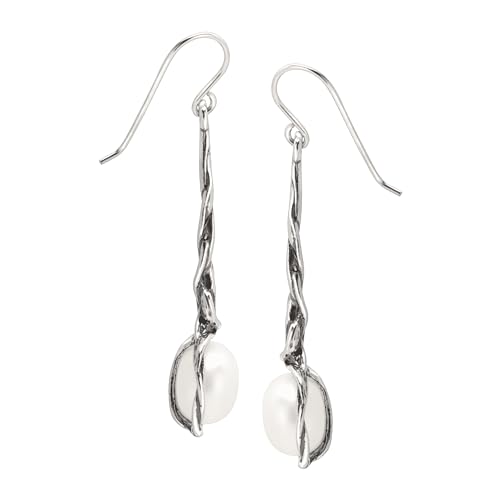 Silpada 'Intertwining Vines' 10.5-11 mm Freshwater Cultured Pearl Twisted Drop Earrings in Sterling Silver3