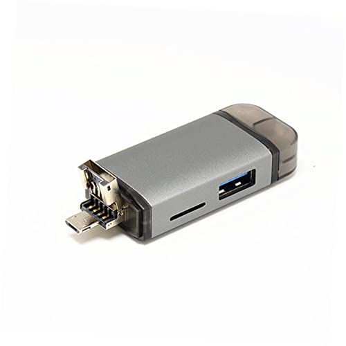 Balacoo 6 1 Multi-Function Card Reader 6 in 1 -c OTG Reader Light Grey
