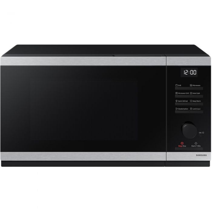 Grill microwave oven with ceramic interior Samsung MG23DG4524ATE2, 23 l, Tact & Dial, Black