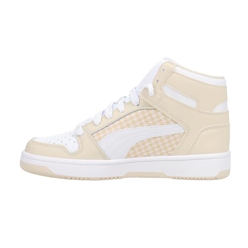 PUMA Womens Rebound Layup Houndstooth High Sneakers Shoes Casual - Beige - Size 7.5 M3