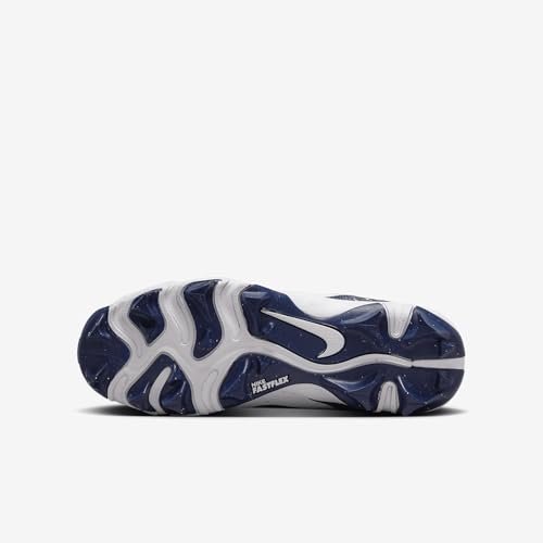 Nike Alpha Huarache 4 Keystone Little/Big Kids' Baseball Cleats (DJ6525-102, White/Midnight Navy) Size 112