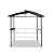 Outdoor Patio Grill Gazebo Canopy, 7'x5' Barbecue Gazebo Shelter with Side Shelves and Hanging Rods, Permanent Steel Frame Pavilion with Double Polycarbonate Hardtop for Backyard, Patio and Deck