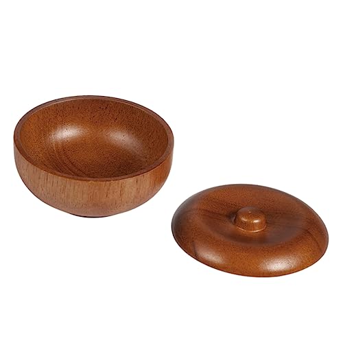 MUSISALY Shaving Bowl for Men Shave Soap Dish with Lid Wooden Shaving Bowl for Men Boy