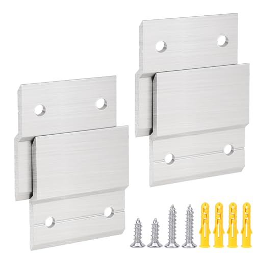 4 pinzas en Z para colgar, 50 mm, colgador de cuadros de alta resistencia, rieles franceses, montaje en pared, ganchos para marcos de fotos