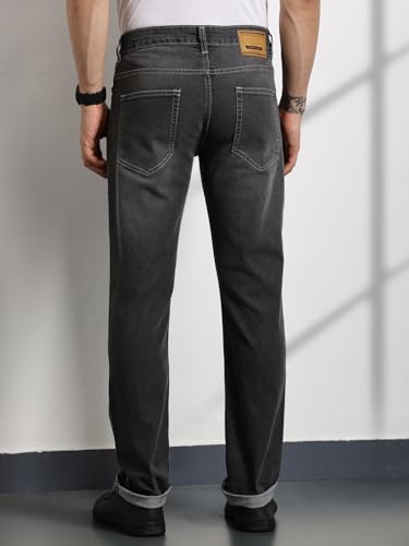 Image of Thomas Scott Men's | Solid | Brathable Fabric | Denim | Mid Rise | Casual Jeans for Men