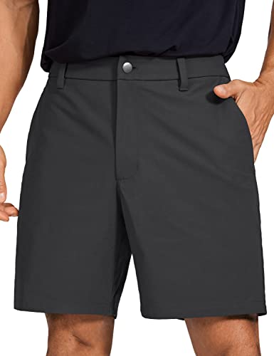 CRZ YOGA Men's All Day Comfy Golf Shorts - 7"/9" Stretch Lightweight Flat Front for Casual Work with Pockets