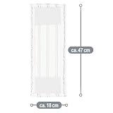 COM-FOUR® zestaw 4 pokrowców z mikrofibry, nakladka do mopa 42 cm, wklad do wszystkich rodzajów podlóg, pralny w 60 stopniach, trwala sciereczka (4 sztuki - bialy/szary)