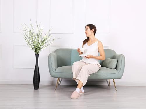 Image of Leewadee Decorative Tall Floor Vase for Living Room Decor, 26 inches, Black, Resin