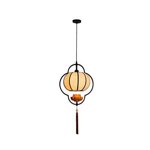 Plafonnier lustre style chinois lotus pour restaurant et salon