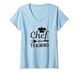 Photo Gallery donna chef in formazione - chef divertente maglietta con collo a v Photo Gallery donna chef in formazione - chef divertente maglietta con collo a v