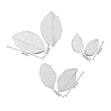 Rose leaves Veiner Silicone Mold 6pcs/Set Gumpaste Mold 3D Mini Fondant Mould for Kids DIY Wedding Cupcake Cake Decorating Chocolate Sugarcraft Bakeware (rose leaves molds 6)